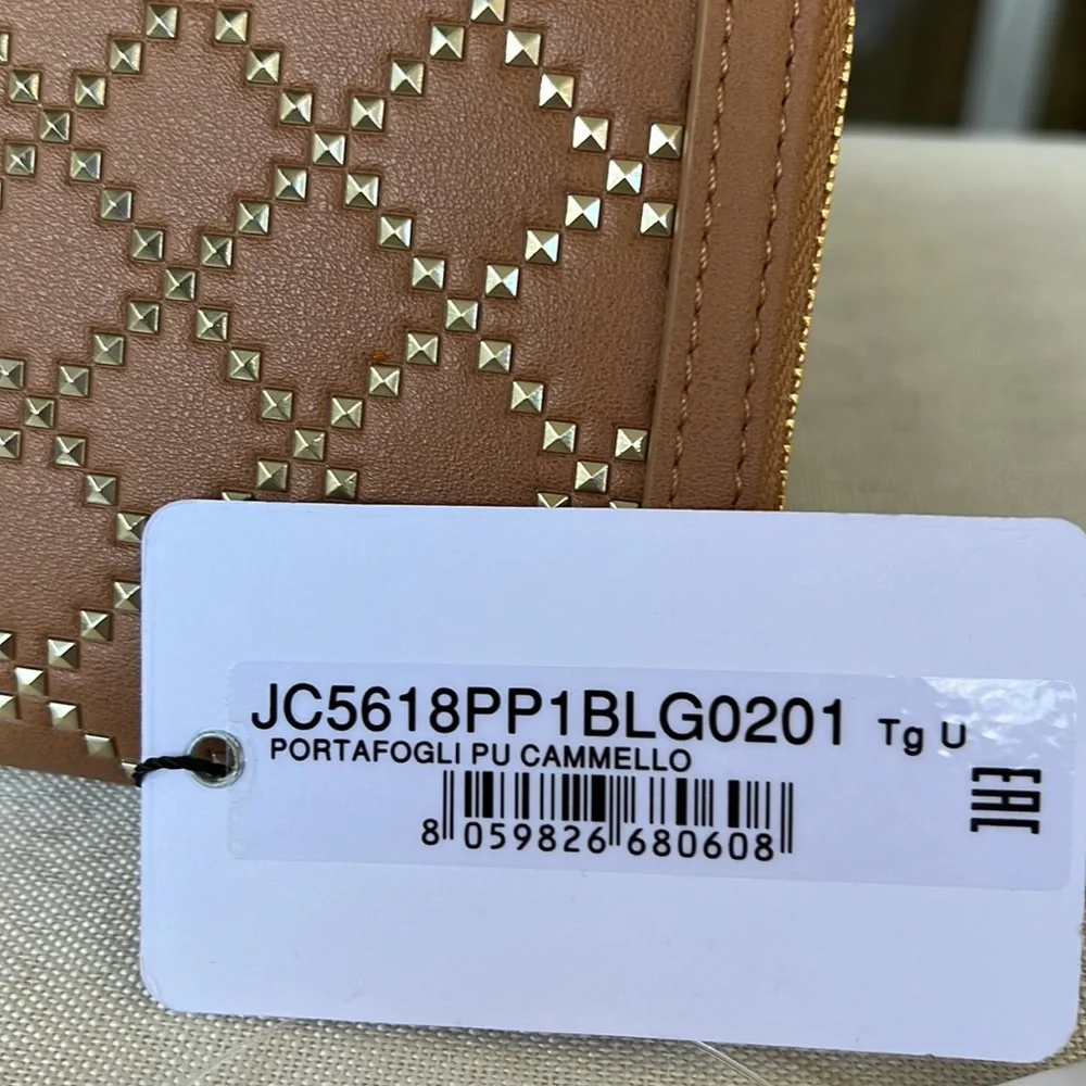 LOVE MOSCHINO Studded large Continental wallet Tan